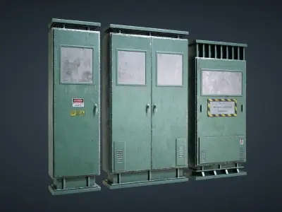 Modular Generators Low-poly 3D model