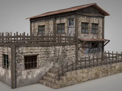 Anatolian Village House 5 Low-poly 3D model