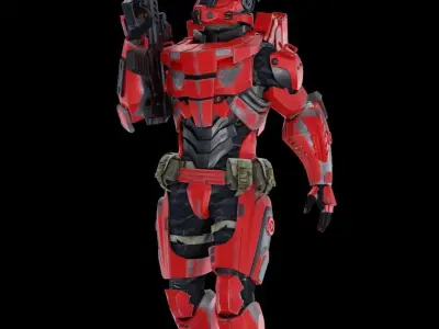 Sci-fi Armored Soldier 3D model