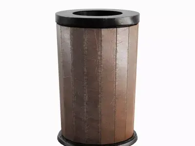 Street Trash Can B 01 Low-poly 3D model