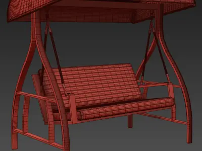 NOFI OUTDOOR SWING CHAIR Black 3D model