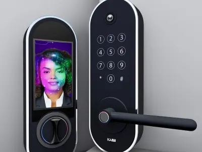 Smart Secure Door Lock with Face ID 3D model