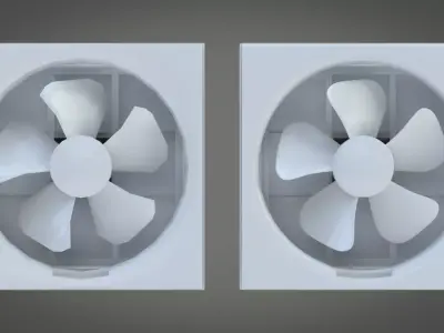 Exhaust Fan Low-poly 3D model