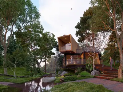 SCENE LUMION 11 5 AND ABOVE box house BY YOGA4ARCH 3D model