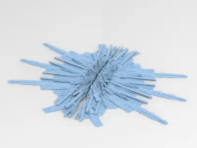 Sci fi Scorpion Claw rock collection  3D model