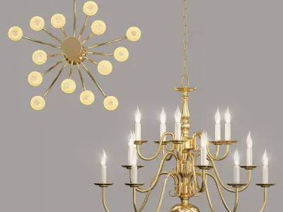 Sea Gull Lighting 15 Light Chandelier 3D model