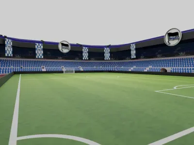 Hertha BSC Football Stadium Low-poly 3D model