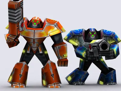 3DRT-Warbots Micromarines Low-poly 3D model