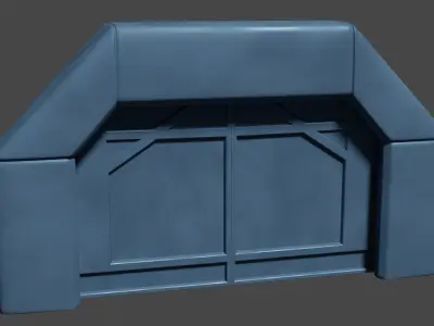 Space ship door Free low-poly 3D model