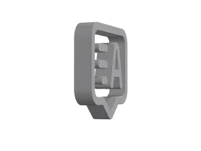 3d answer alt Low-poly 3D model