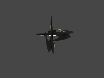 futuristic spaceship 3D model by dvigalet3