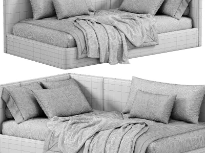 Parfe cushioned Corner bed 3D model