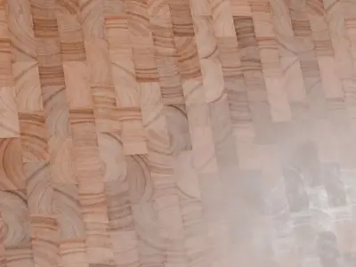 Polished End-Grain Wood Butcher Block PBR Texture