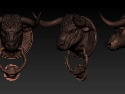 Bull Door 3D print model