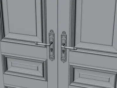 Classic Door Low-poly 3D model purchase
