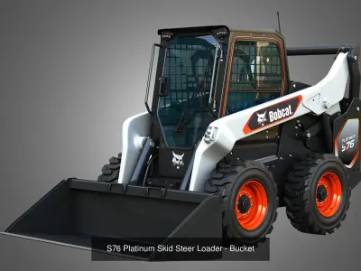 T76 - S76  Platinum Compact Track - Skid Steer Loaders 2 in 1 3D Model Pack