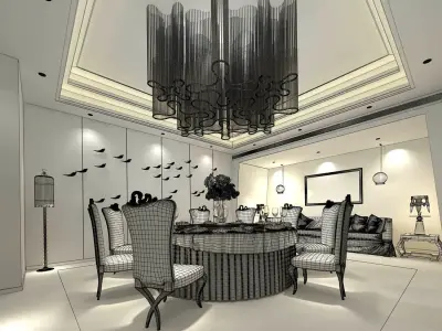 Business Restaurant - Coffee - Banquet  189 3D model