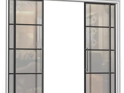 Sliding doors in Loft style 3D model