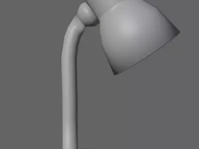 Desk Lamp blue-red Low-poly 3D model  Texture