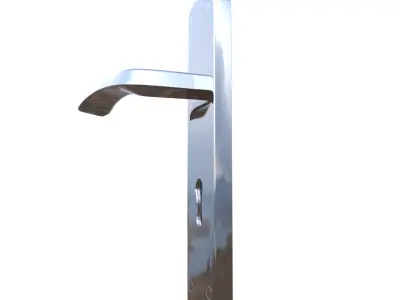 Silver Door Handle Free low-poly 3D model