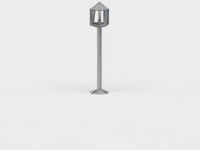 Street lamp Low-poly 3D model 37