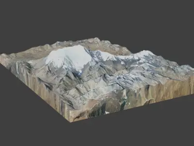 Noijin Kangsang Mountain Low-poly 3D model