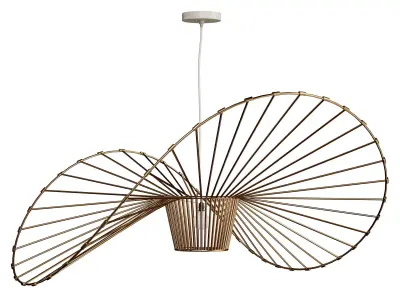 Handmade Bamboo Woven Vertigo Pendant Lamp Light 3D model