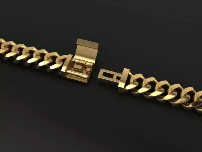 Cuban Chain Bracelet Necklace Link SIZE 7MM Width 3D print model