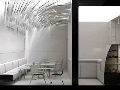 coffee shop interior 3D model