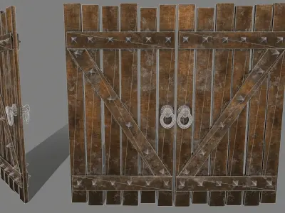Medieval Door  Low-poly 3D model