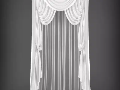 Curtain 3D model 317 Low-poly 3D model