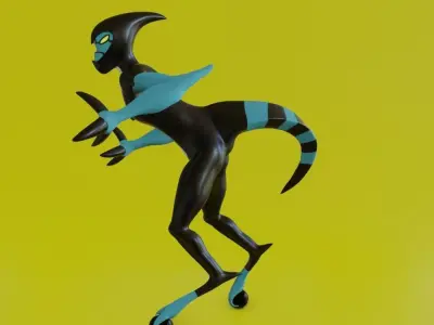 XLR8 from Ben10 Low-poly 3D model