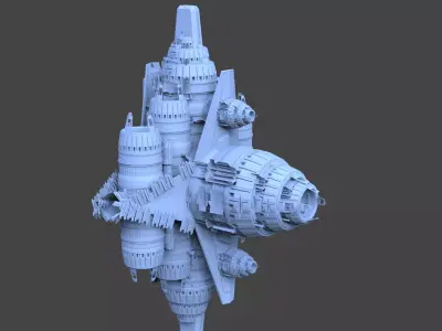 Star Freighter Ship design 1 3D model
