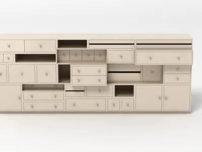 Designer Dresser Unit 3D model