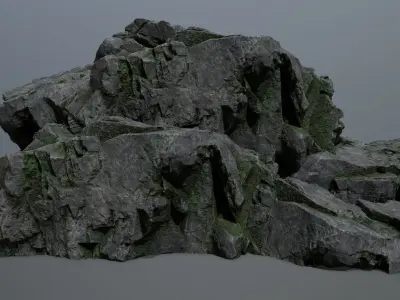Mountain Low-poly 3D model 7