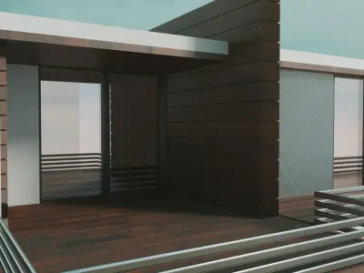 Exterior design Low-poly 3D model