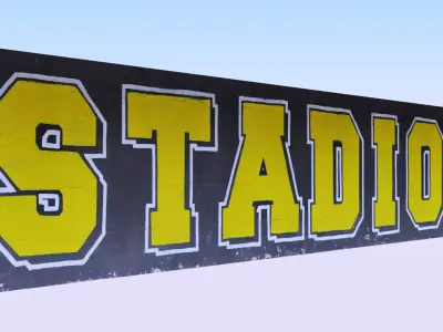 Graffiti wall VI 3D model