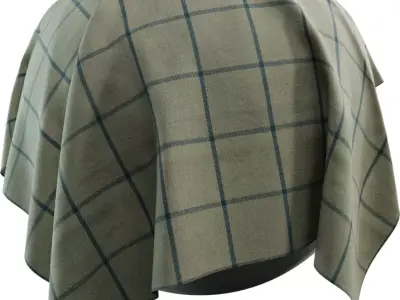 Windowpane Linen Check 4K Texture