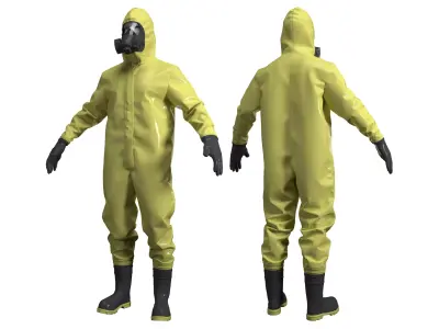 Hazmat Suit - Marvelous Designer 3D model
