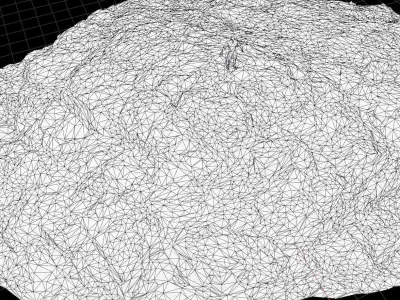 River Cliff Rocks Scan PBR Low-poly 3D model