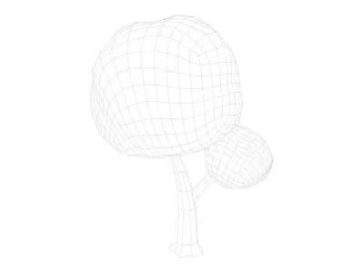 Low Poly Cartoon Tree Pack Textured Low-poly 3D model