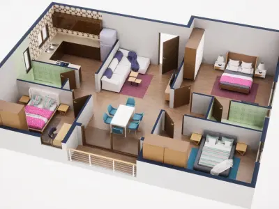 3D Floor Plan 41 3D model