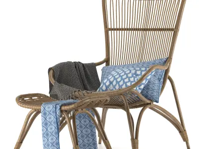 monet high back chair 3D model