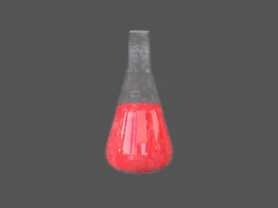 Laboratory Bottle v2 003 Low-poly 3D model