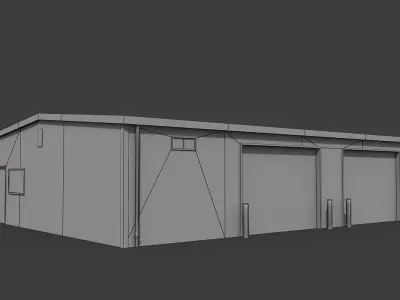 Small Warehouse Low-poly 3D model