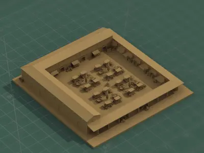 RPG Fantasy Marketplace 3D Print Model 3D print model