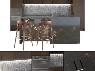 Modern kitchen 001 3D model