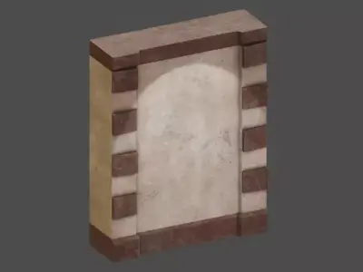 PBR Moist Wall Low Poly 3D Model Low-poly 3D model