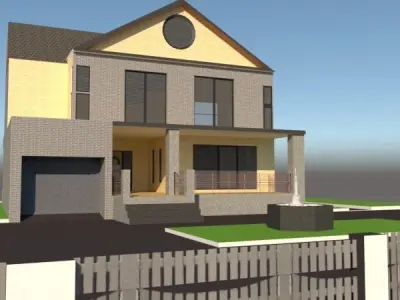 Contemporan House  3D print model
