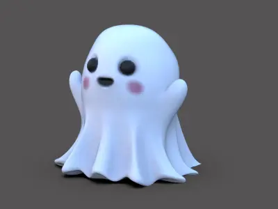 Cute Ghost Lamp 3D print model